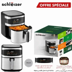 Air Fryer Schleizer – Double Chauffage Haut & Bas avec Écran Tactile Couleur