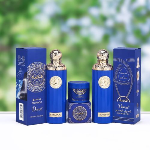 Coffret soins parfumés Donse – Shampooing, Gel douche & Crème naturelle