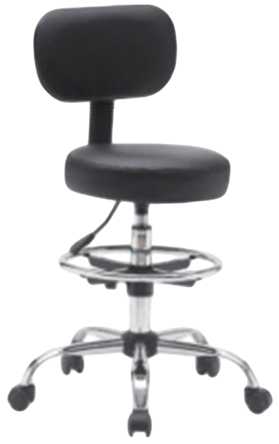 Chaise Opérateur Réglable Noire avec Dossier
