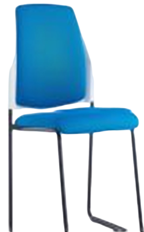 Chaise Visiteur Rouge avec Structure Métallique – Image 2