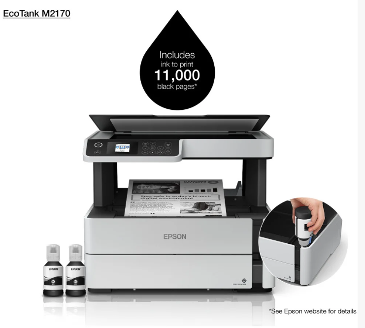 Epson EcoTank M2170 Imprimante multifonction à réservoirs rechargeables